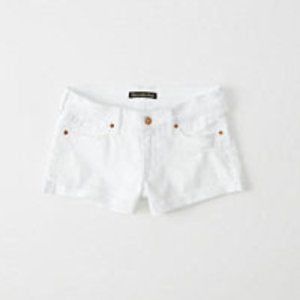 Abercrombie low rise white shorts size 26 NWT